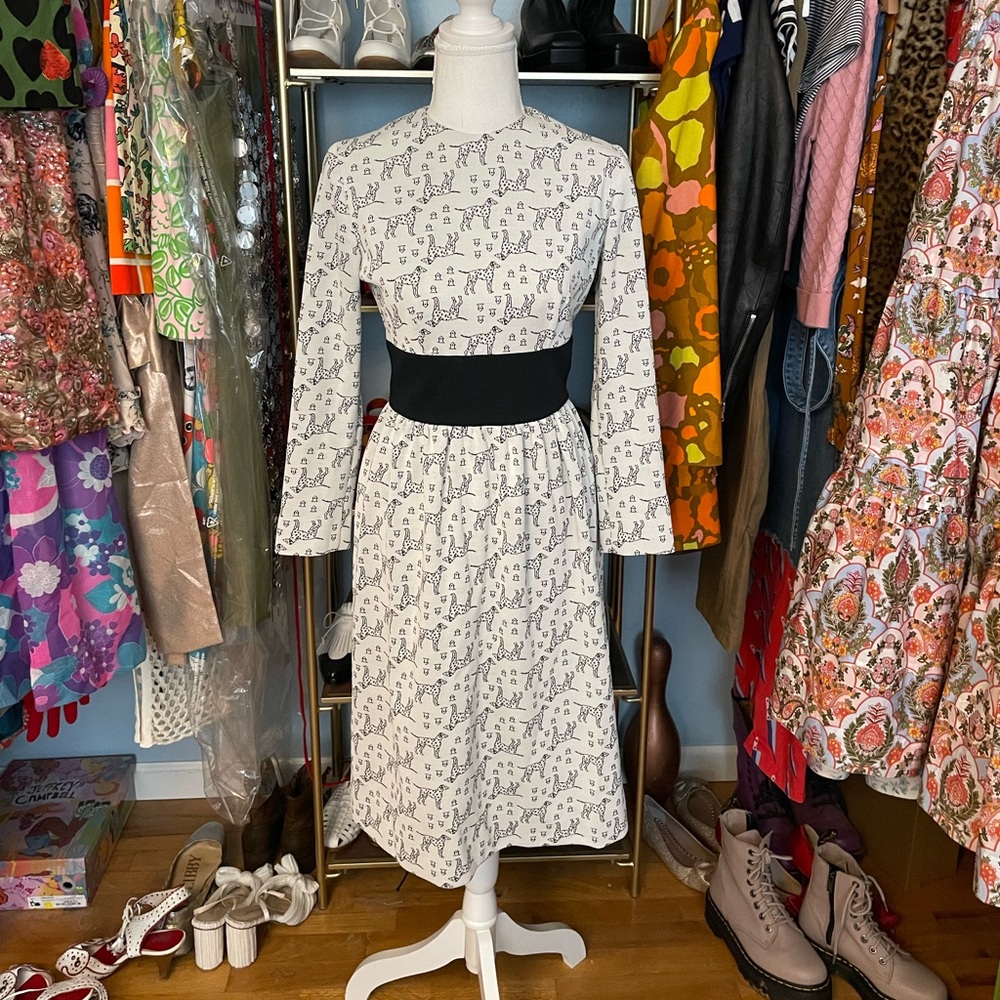 Vintage Handmade Dalmatian Dress - Size XS